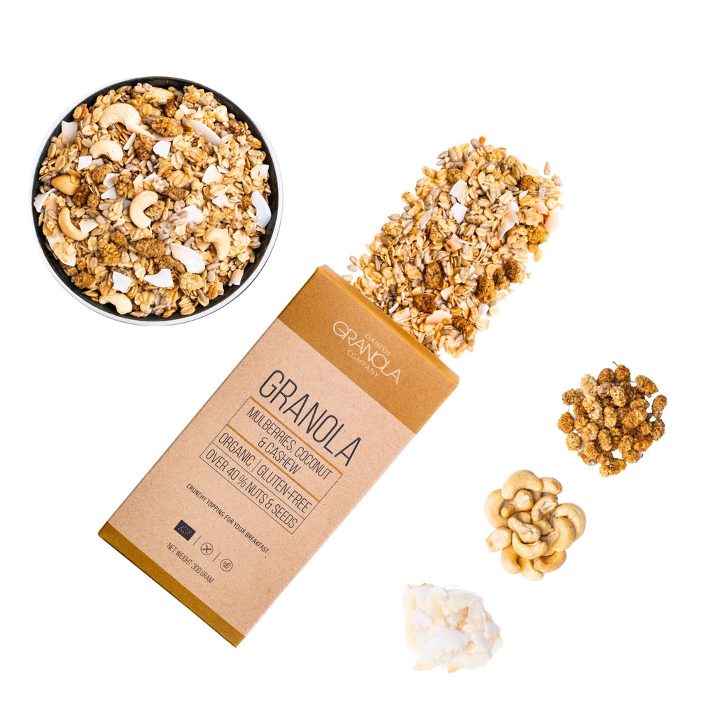 Økologisk Granola med Mulberries, Kokos & Cashew