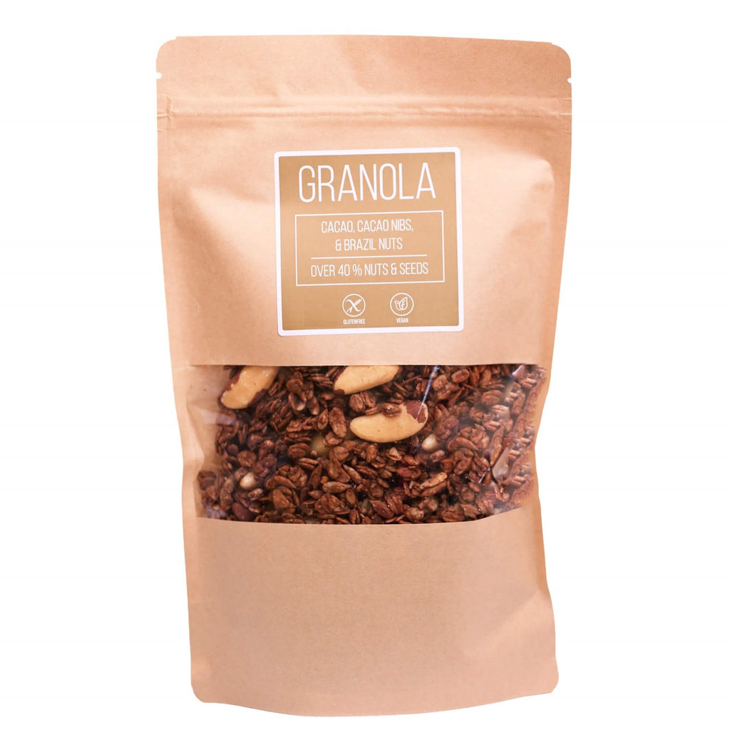 Granola Kakao | Økologisk Granola med Rå Kakao, Kakaonibs