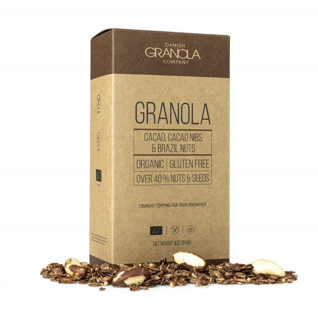 Granola Kakao | Økologisk Granola med Rå Kakao, Kakaonibs