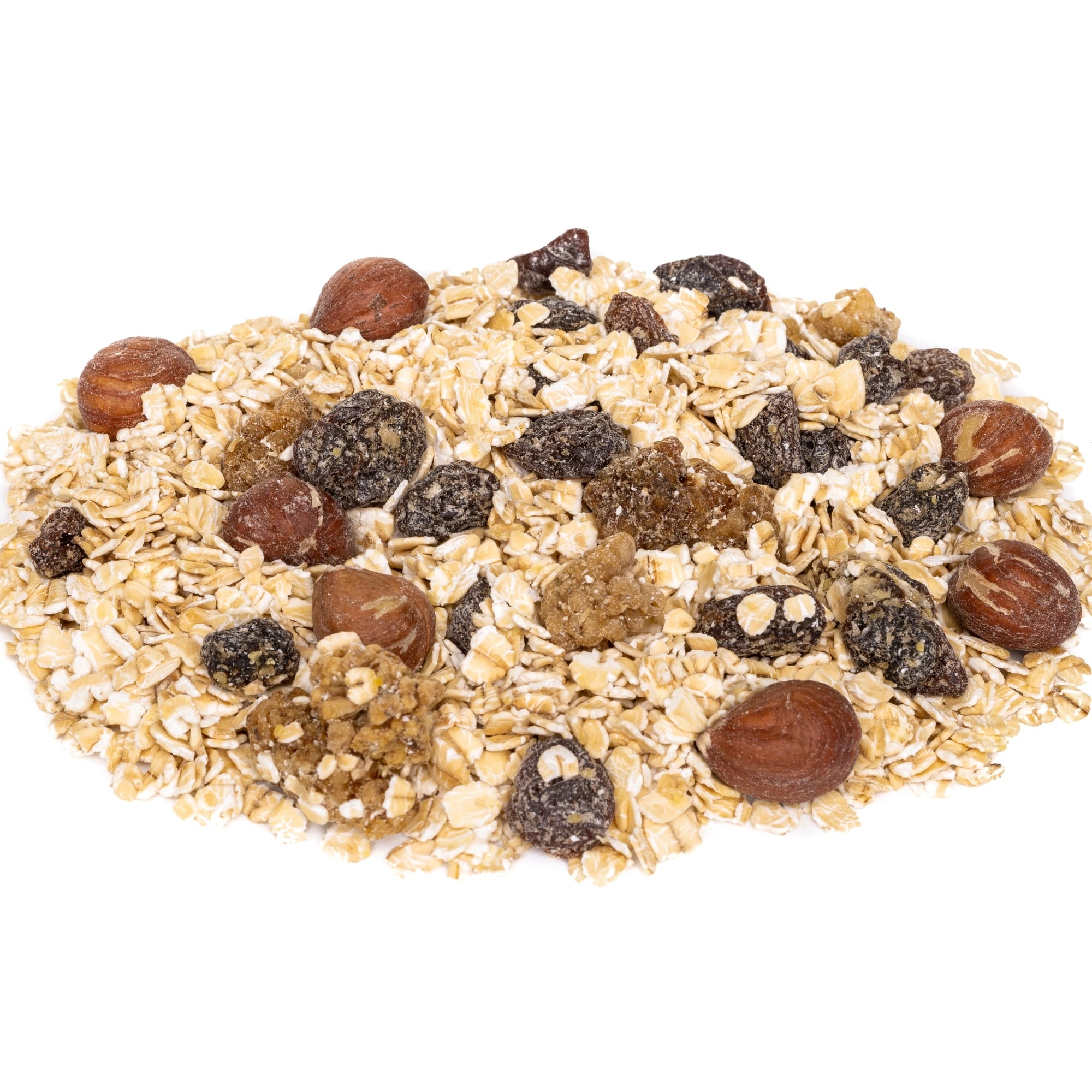 Øko Havregryn med Mørke Rosiner, Morbær & Hasselnødder – Danish Granola ...