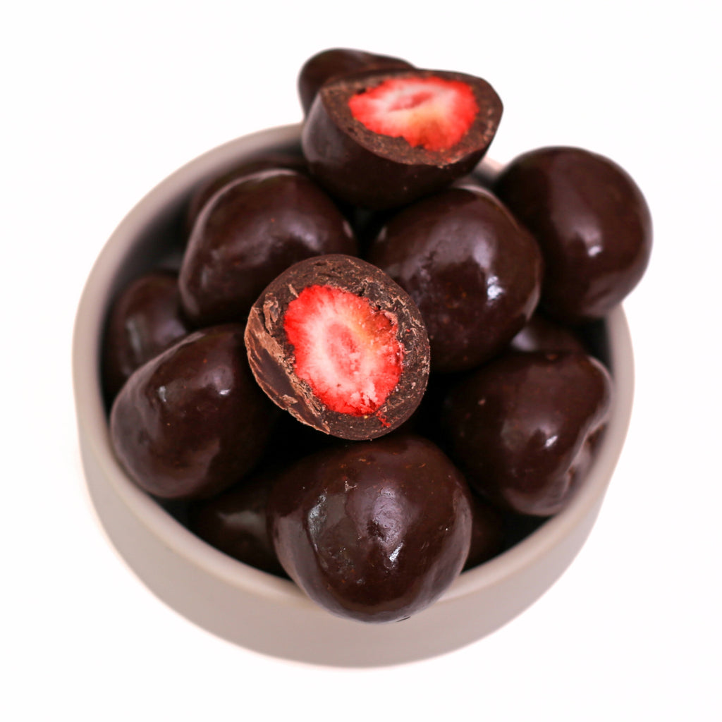 Øko Jordbær med Mørk Chokolade