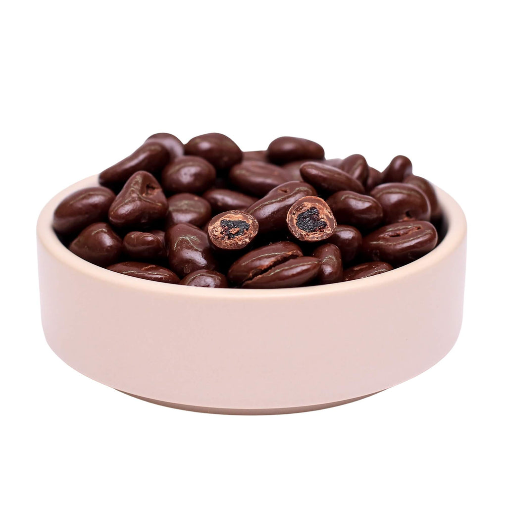 ØKO Tranebær med Mørk Chokolade fra Danish Granola Company fotograferet fra siden